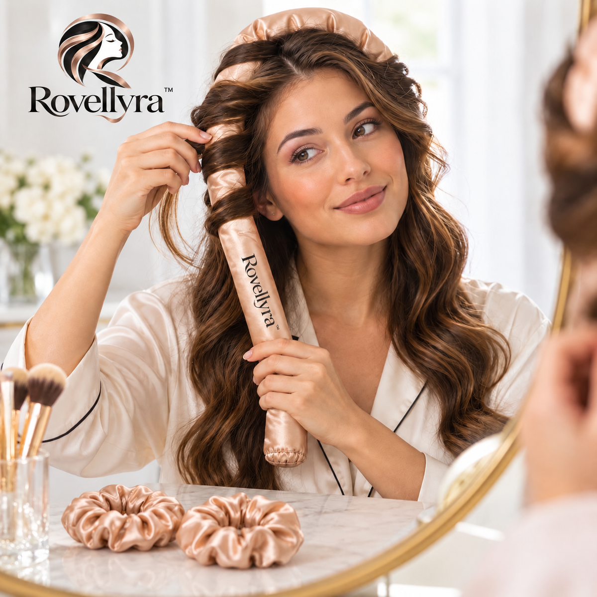 Rovellyra™ CloudLoop Sleep Curlers – Soft Overnight Foam Hair Rollers for Comfortable No-Heat Curls, Waves & Volume