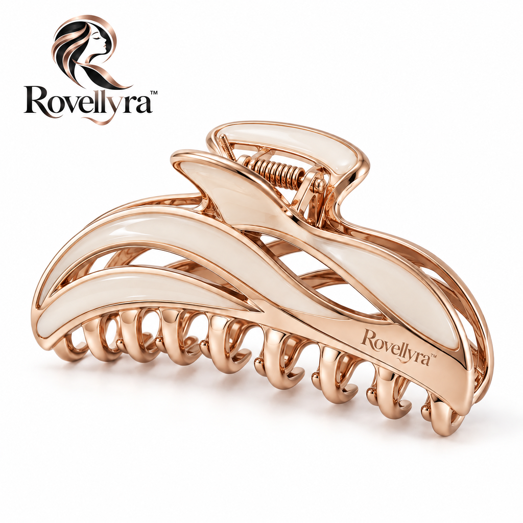 Rovellyra™ CurveHold Hair Clip – Strong-Grip Claw Clip for Everyday Updos, Quick Styling & Secure Hair Hold
