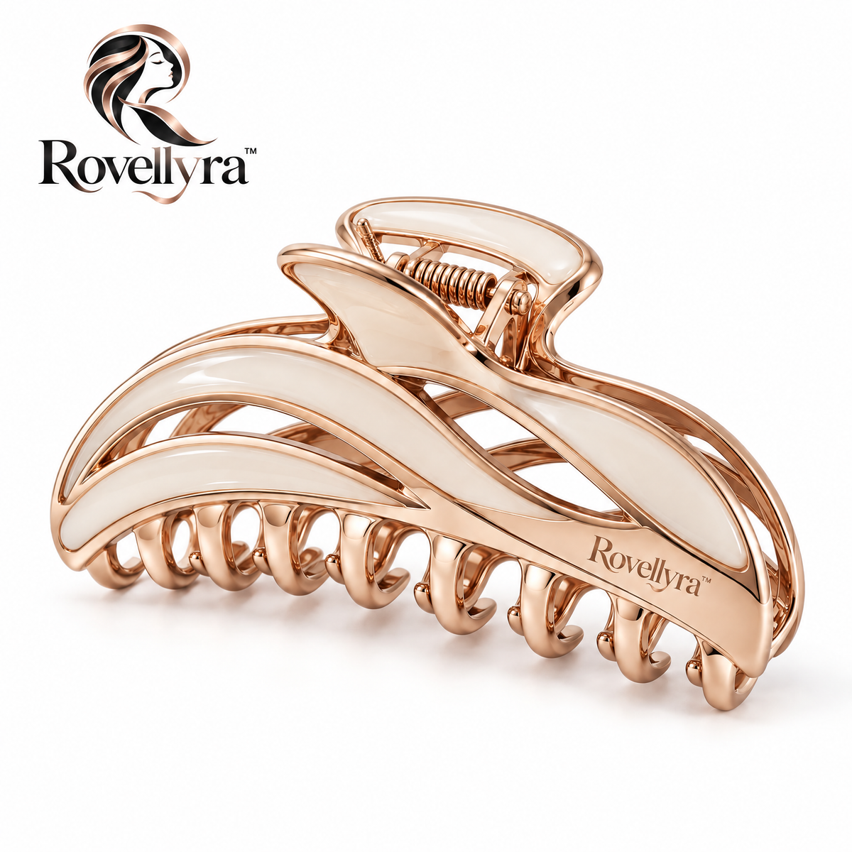 Rovellyra™ CurveHold Hair Clip – Strong-Grip Claw Clip for Everyday Updos, Quick Styling & Secure Hair Hold