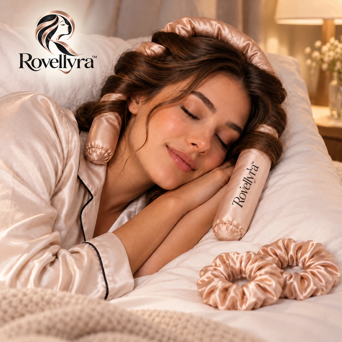 Rovellyra™ CloudLoop Sleep Curlers – Soft Overnight Foam Hair Rollers for Comfortable No-Heat Curls, Waves & Volume