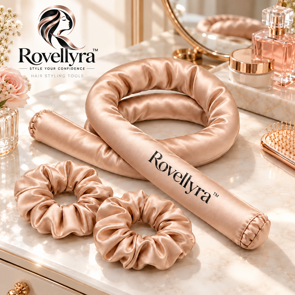Rovellyra™ CloudLoop Sleep Curlers – Soft Overnight Foam Hair Rollers for Comfortable No-Heat Curls, Waves & Volume
