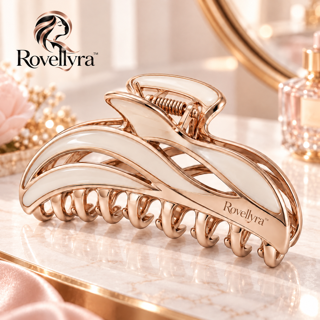 Rovellyra™ CurveHold Hair Clip – Strong-Grip Claw Clip for Everyday Updos, Quick Styling & Secure Hair Hold