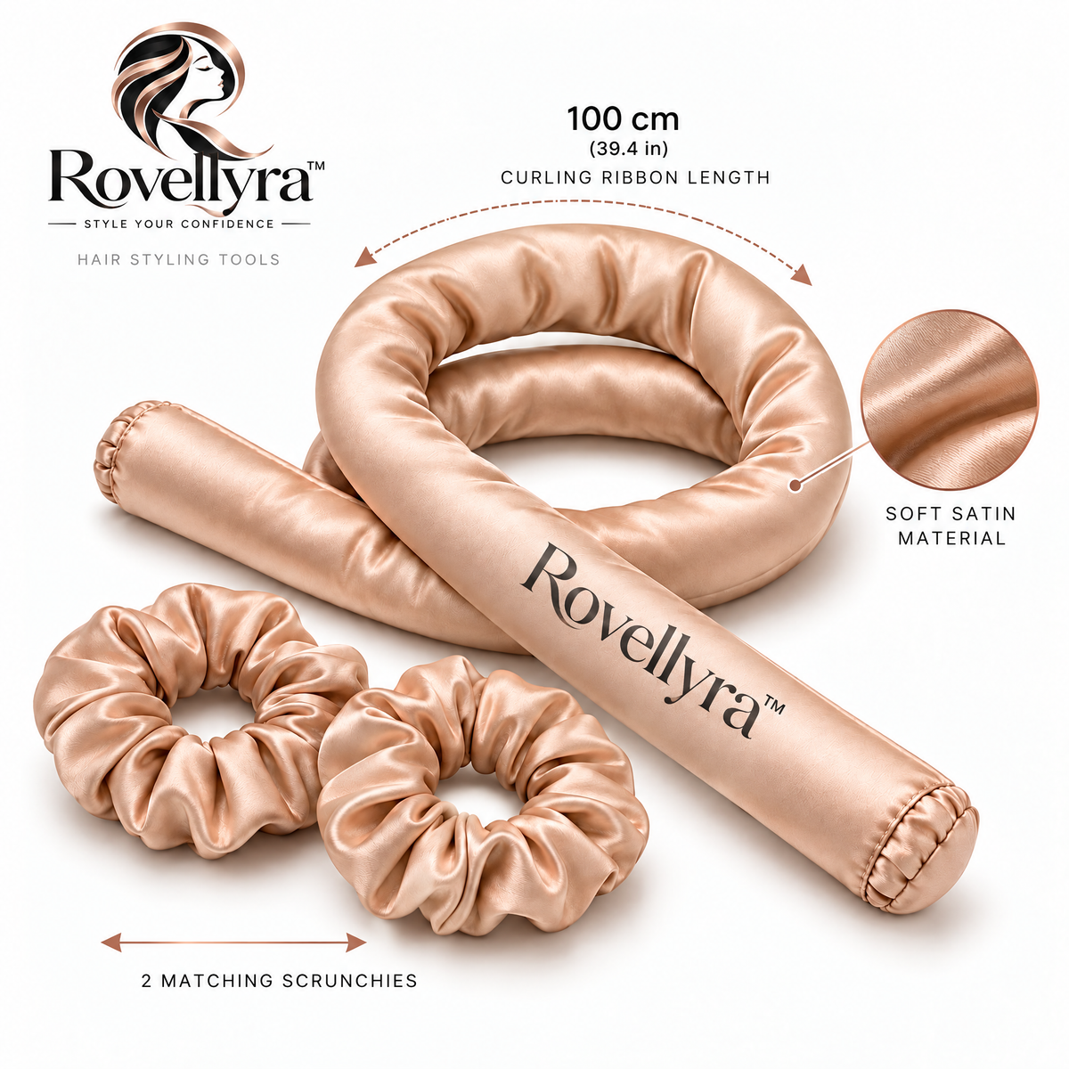 Rovellyra™ CloudLoop Sleep Curlers – Soft Overnight Foam Hair Rollers for Comfortable No-Heat Curls, Waves & Volume